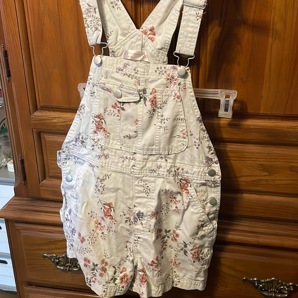 Floral Overall Shorts